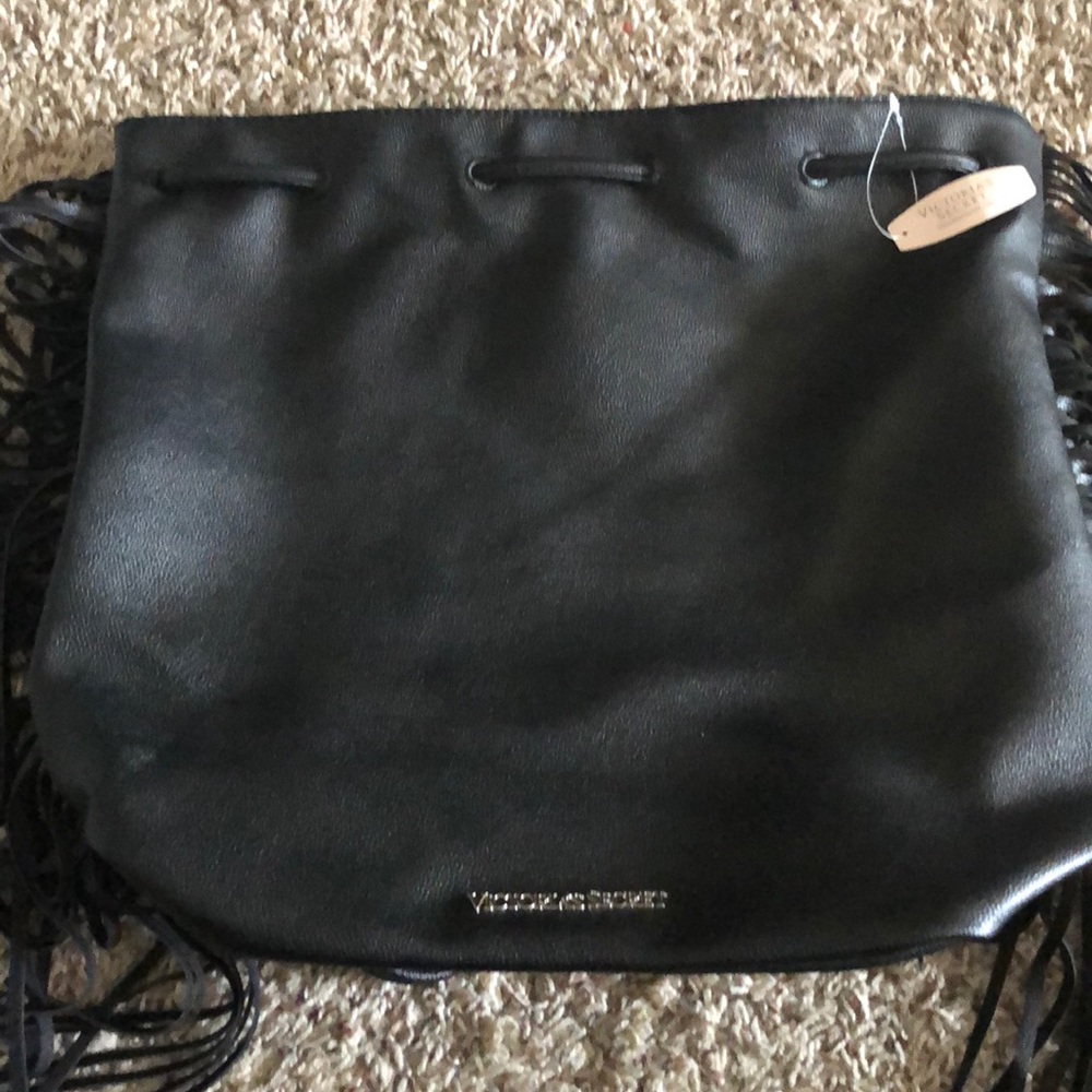 Black fringe VS bag